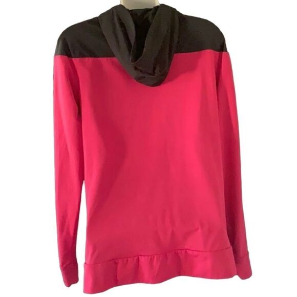 Adidas pink/black hooded pullover jacket, M - Picture 3 of 6